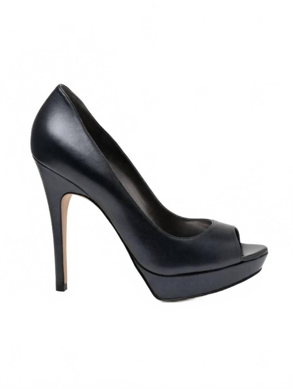 NEW VIA SPIGA women's elora heels in black metallic nappa